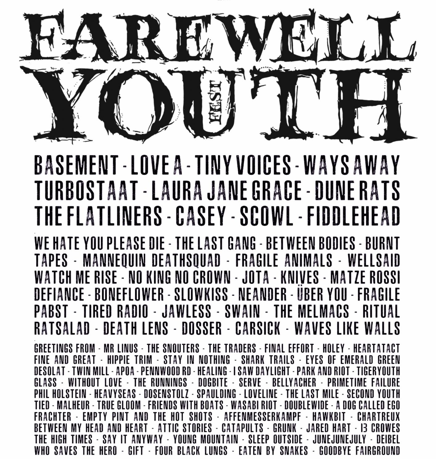 Farewell Youth Fest 2026 Plakat